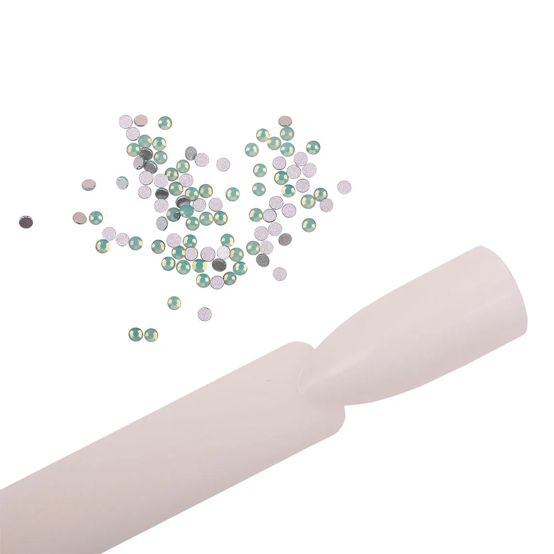 Komilfo Green Opal strass unghie 100 pz misura 3 verde