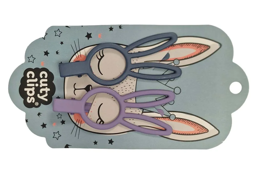 Snails Cuty Clips Bunny Eyes mollette capelli 2pz viola-blu bambina