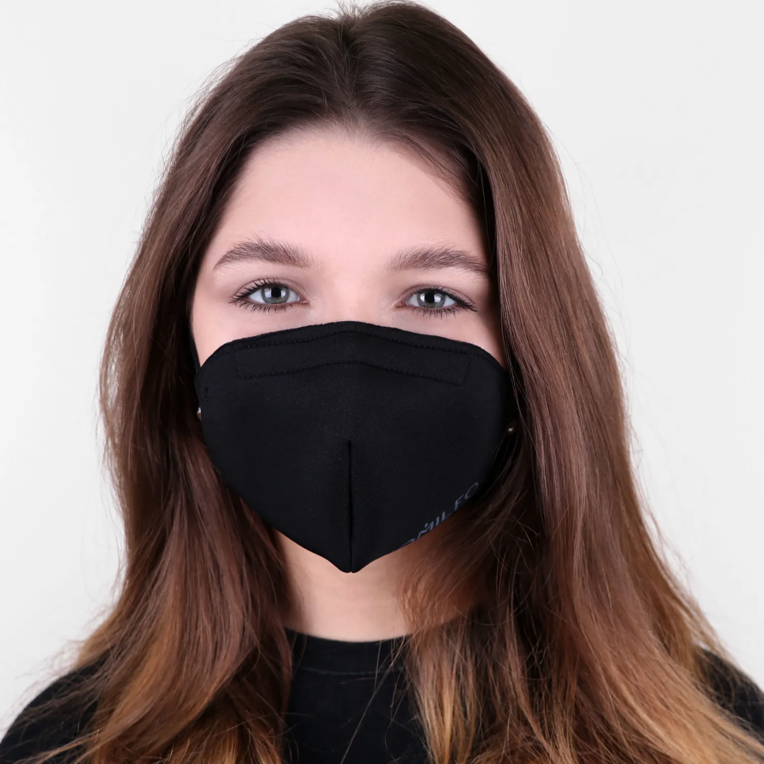 Komilfo Black Mask mascherina nera lavabile riutilizzabile