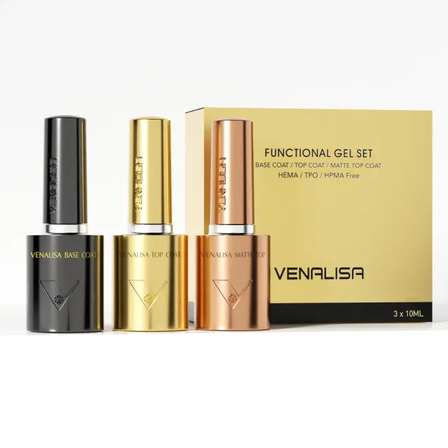 Venalisa 3BTM set base top coat semipermanente 3x10ml opaco