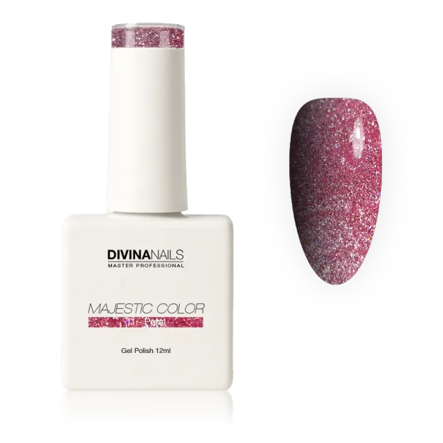 Diva Nails Majestic Color 11 Petal semipermanente 12ml rosa glitter