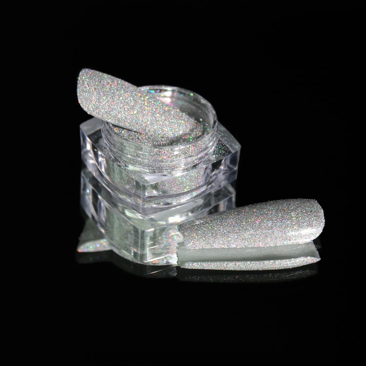 Komilfo Spangles 002 glitter unghie 2,5 g argento olografico