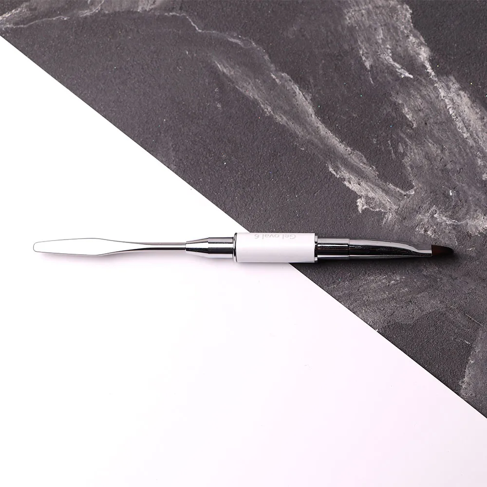 Komilfo Double Spatula Gel Pennello Ovale 6 Nylon