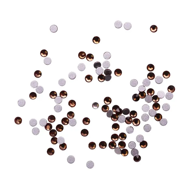 Komilfo Smoked Topaz strass unghie 100 pz misura 4 fumé