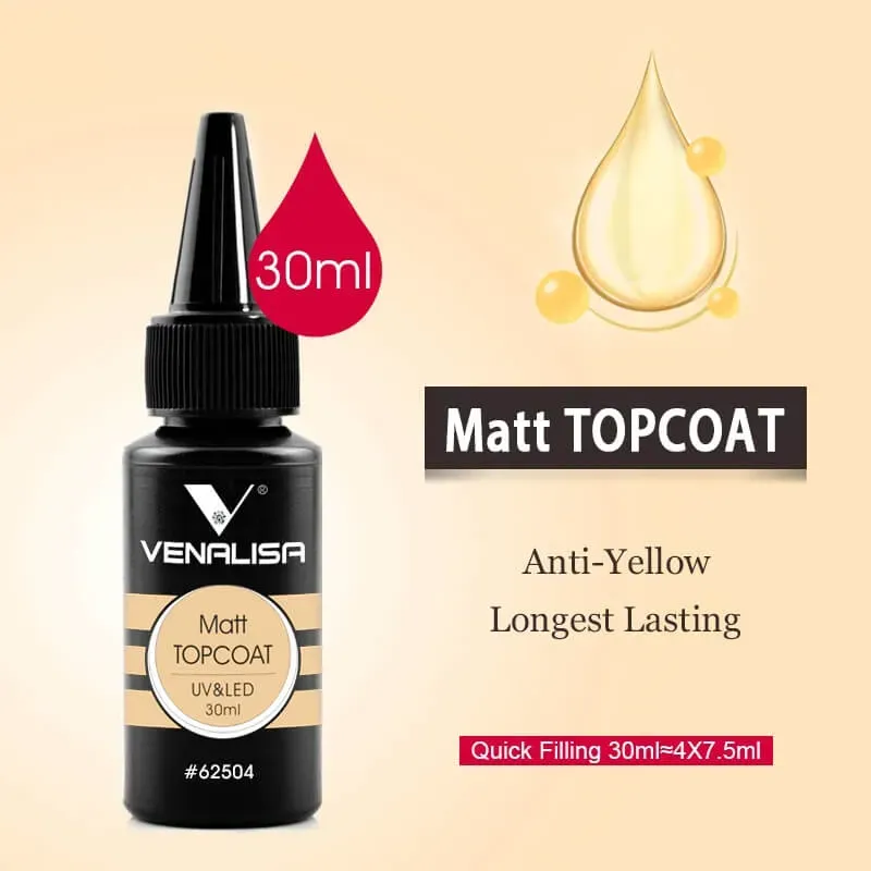 Venalisa Matt Top top coat opaco 30ml ricarica anti-giallo