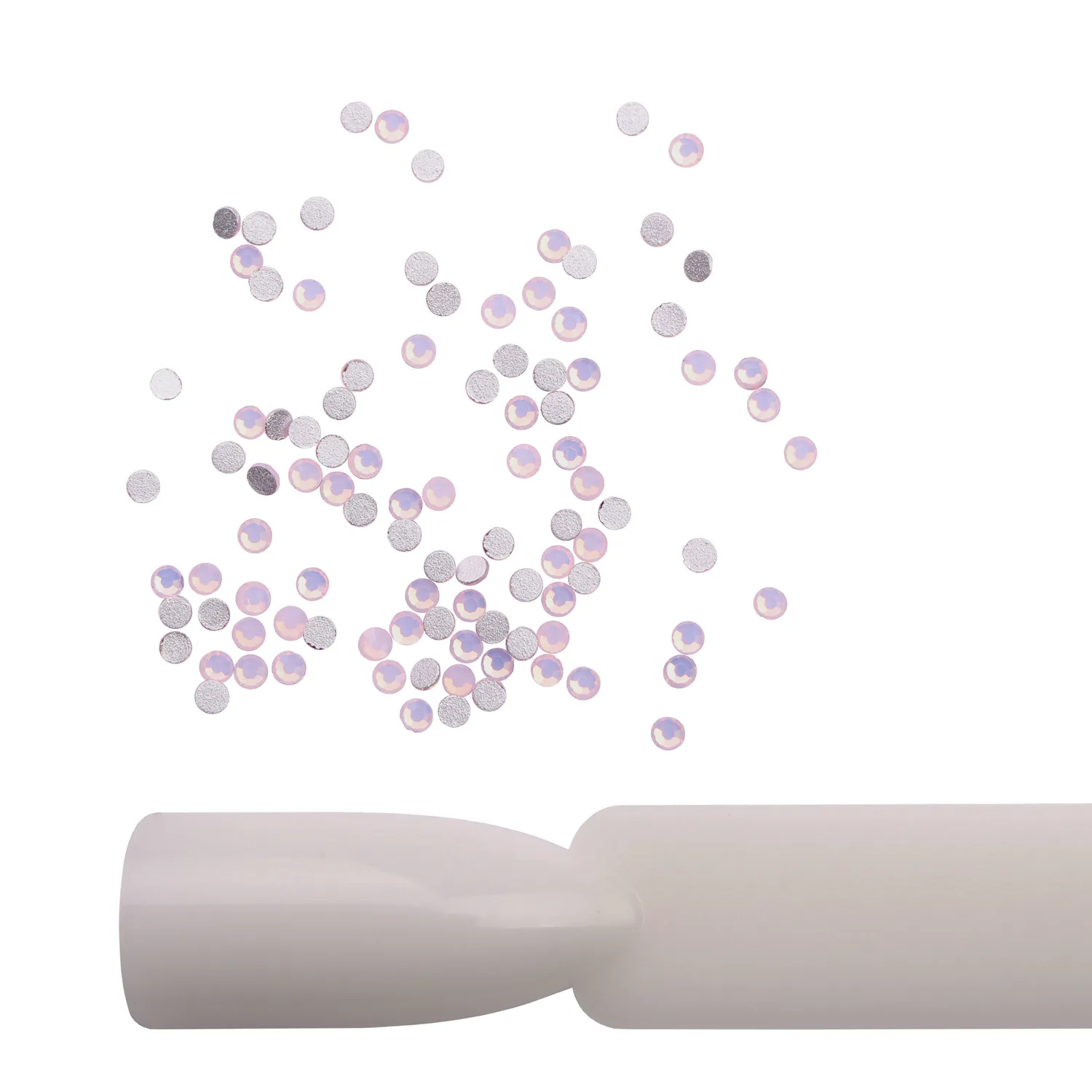 Komilfo Rhinestones Pink Opal strass unghie misura 4 rosa