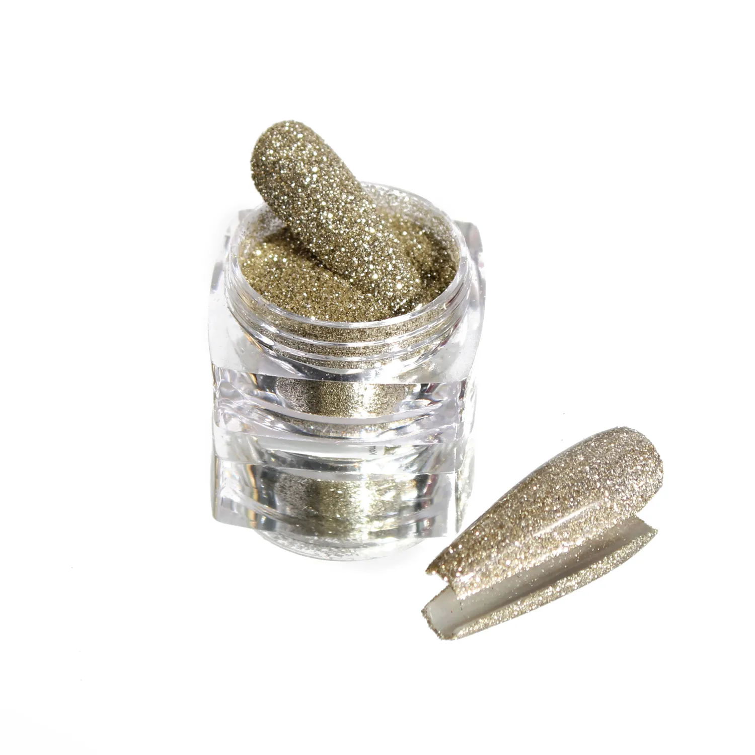 Komilfo Spangles 105D glitter unghie oro bianco 2,5 g