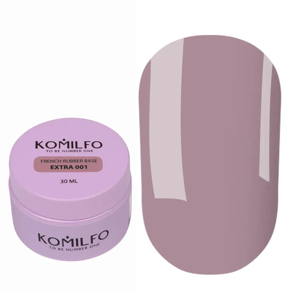 Komilfo French Rubber Base Extra 001 base unghie 30 ml nude