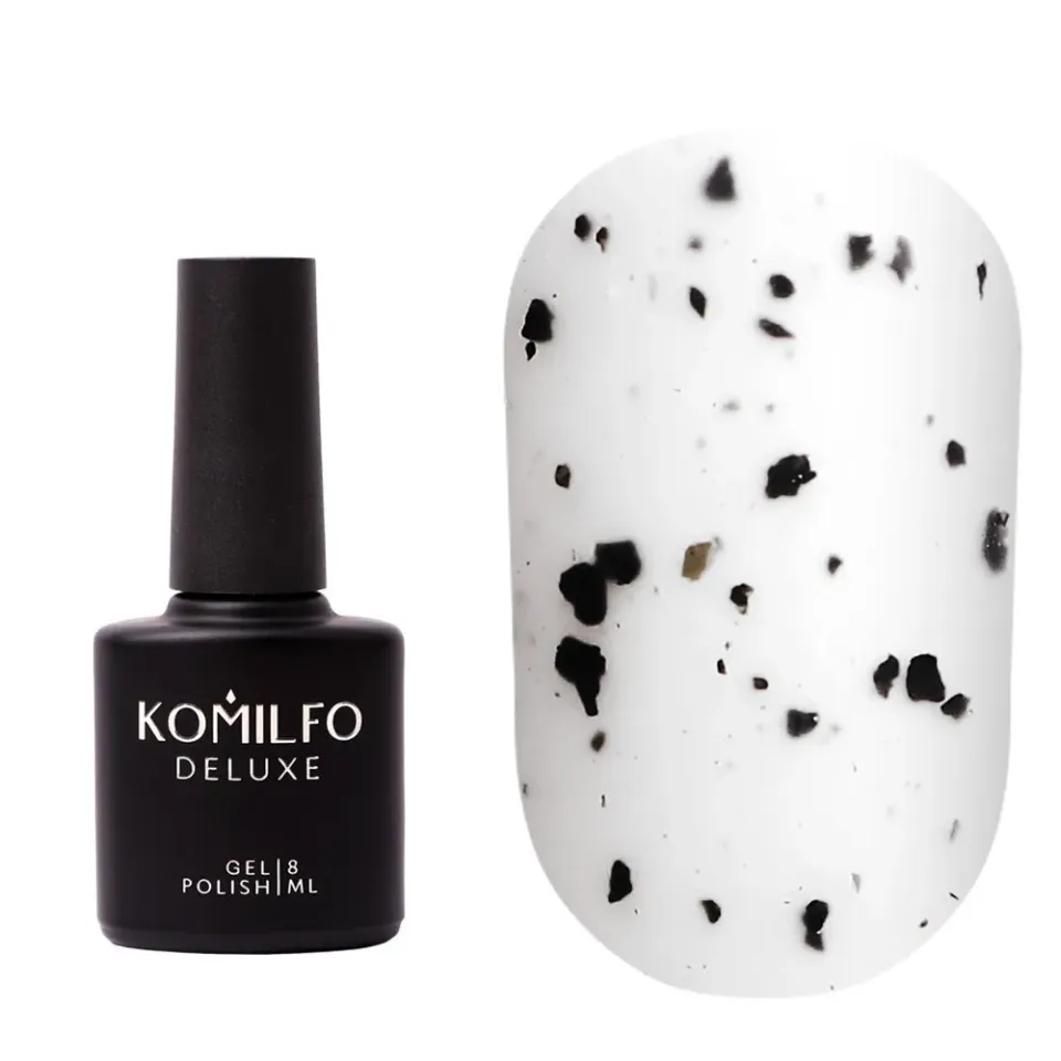 Komilfo No Wipe Matte Spotty Top top opaco 8 ml crumbs neri