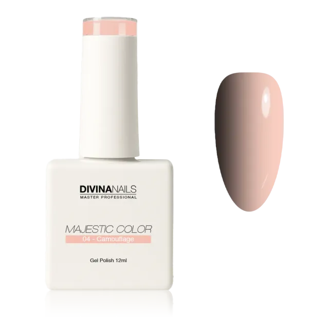 Diva Nails Majestic Color 04 Camouflage semipermanente 12ml lattiginoso