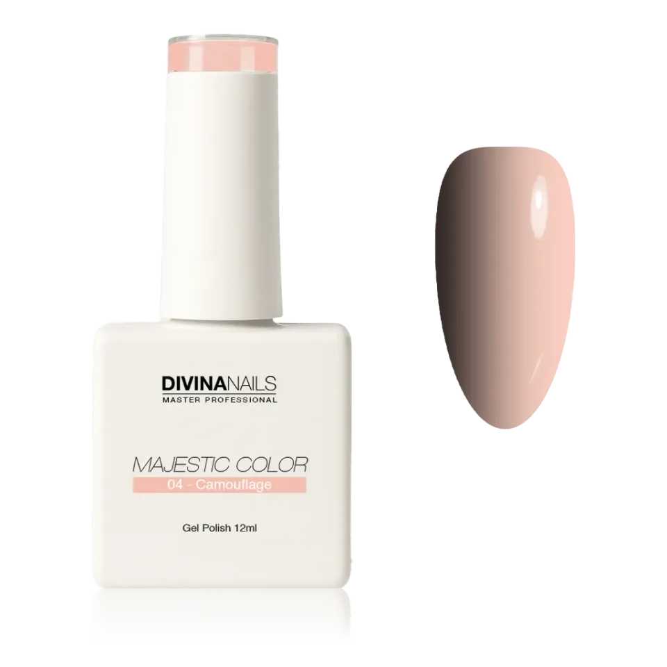 Diva Nails Majestic Color 04 Camouflage semipermanente 12ml lattiginoso