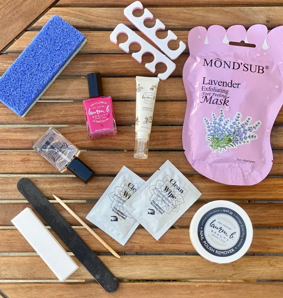 Lauren B Beauty DIY Pedicure Kit pedicure rosa completo