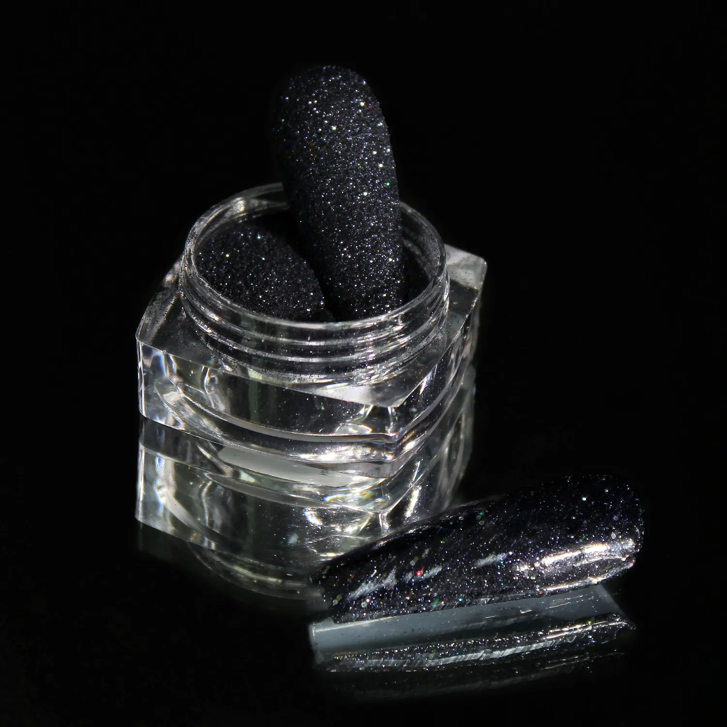 Komilfo 064 glitter unghie blu grafite 0,08 mm 2,5 g