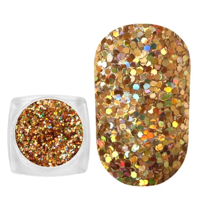 Komilfo Spangles 114I glitter unghie 2,5 g oro olografico