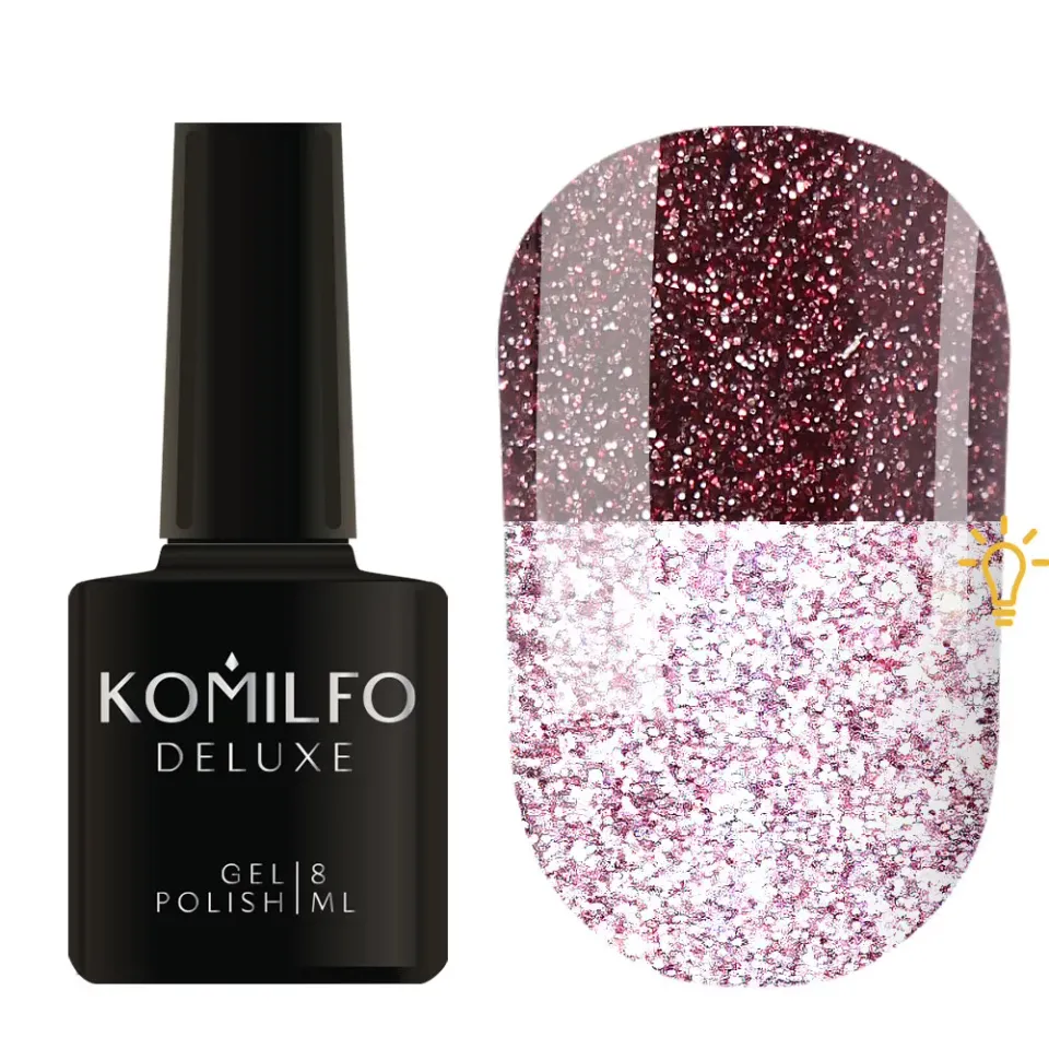Komilfo Luminous L009 smalto semipermanente vino riflettente 8 ml