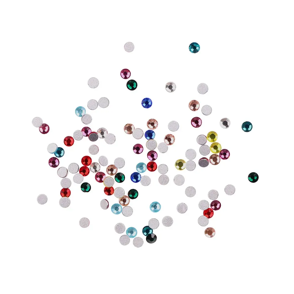Komilfo Strass Mix strass unghie 100 pz multicolore misura 6