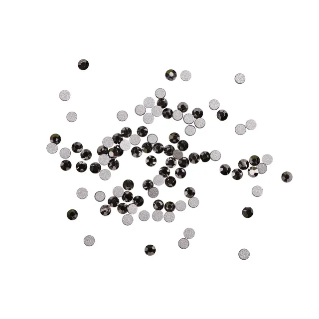 Komilfo Strass Hematite misura 4 strass unghie 100 pz