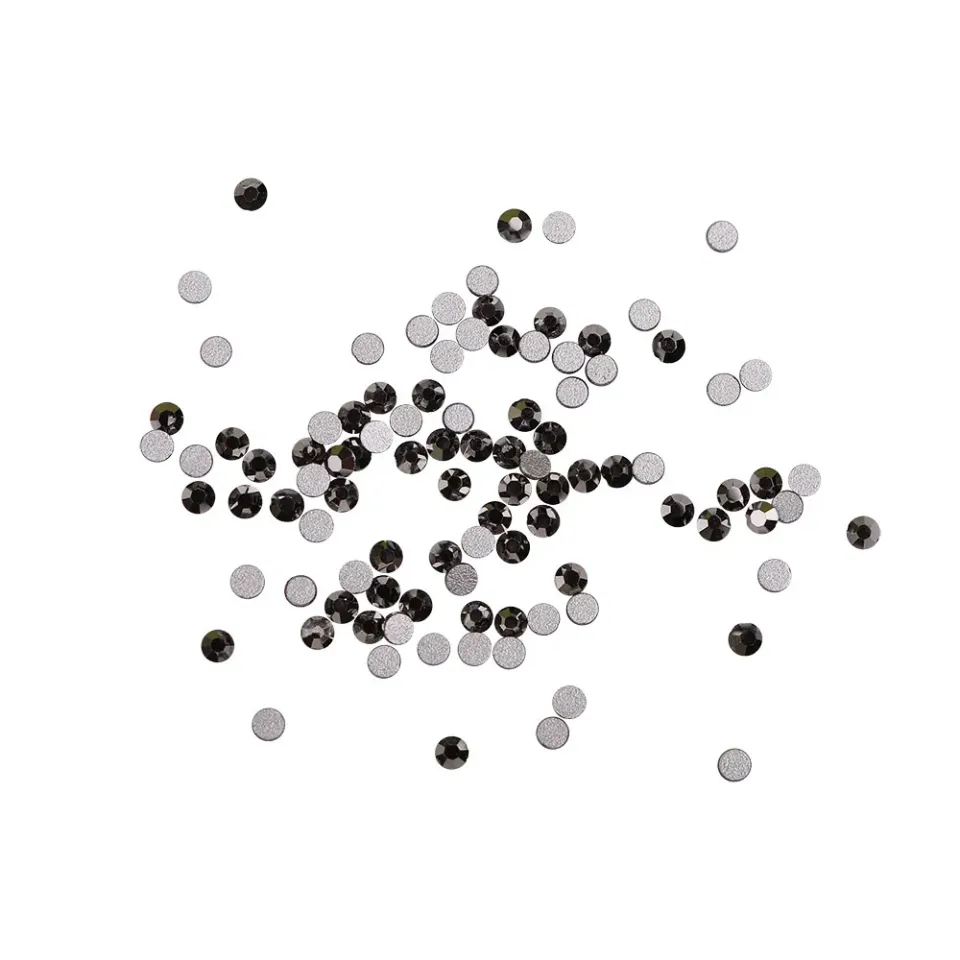 Komilfo Strass Hematite misura 4 strass unghie 100 pz