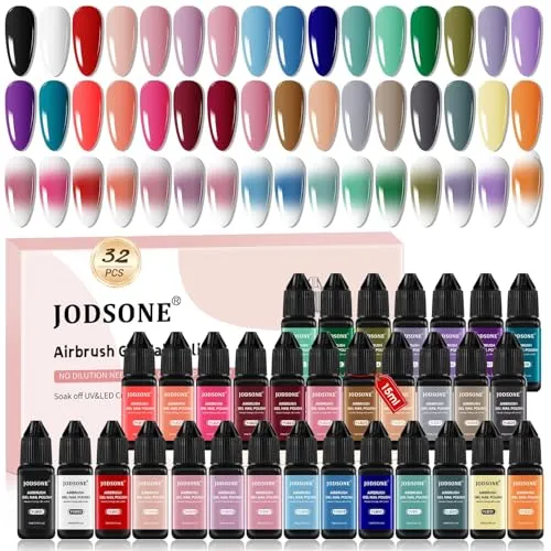 Jodsone set smalto gel aerografo 32 colori saturi