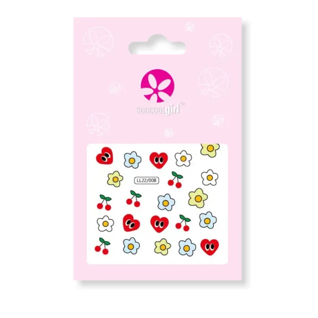 Suncoatgirl Hearts in Bloom adesivi unghie 1 foglio cuori