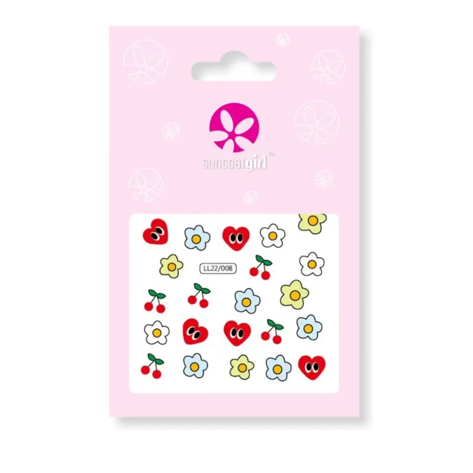 Suncoatgirl Hearts in Bloom adesivi unghie 1 foglio cuori