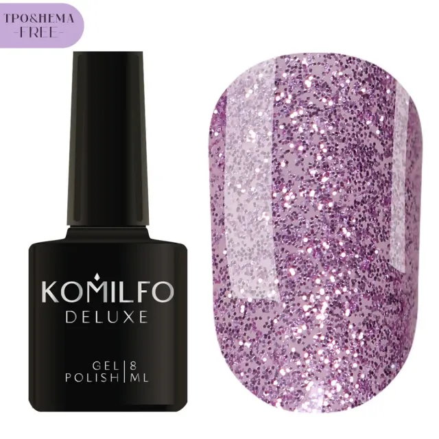 Komilfo Glitter G017 smalto semipermanente 8ml senza HEMA TPO