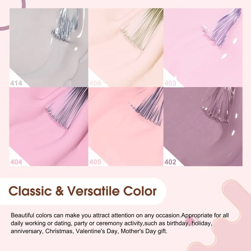 Venalisa Set Smalto Semipermanente Pink 6 colori 7,5ml hema free
