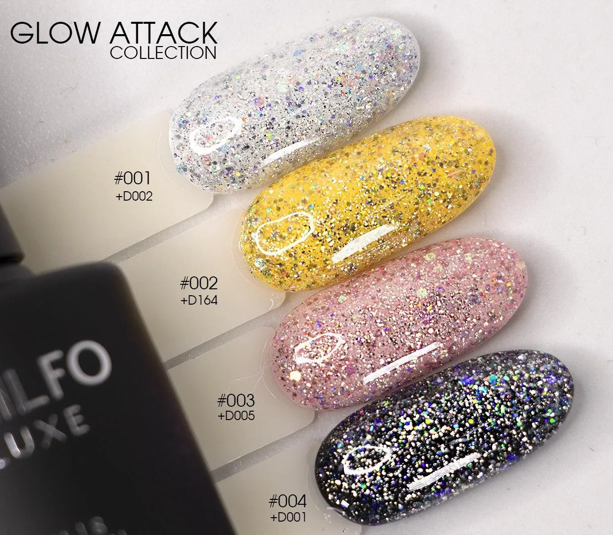 Komilfo Glow Attack 004 smalto semipermanente 8 ml olografico