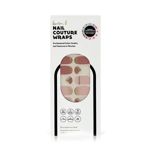 Lauren B Beauty Pink Gold Geometric cerotti gel color change