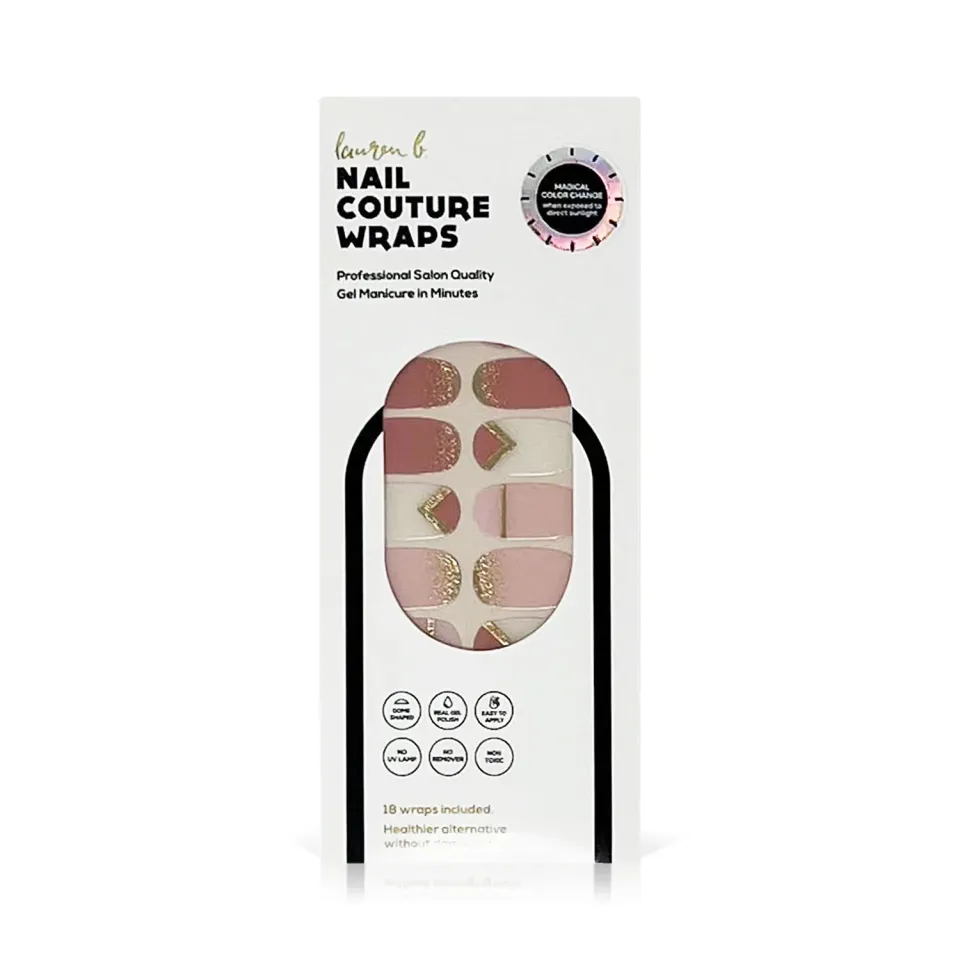 Lauren B Beauty Pink Gold Geometric cerotti gel color change