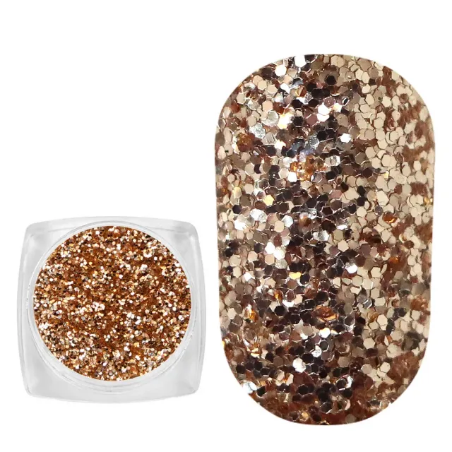 Komilfo Spangles 110G glitter unghie 2,5 g oro quiet 0,4 mm