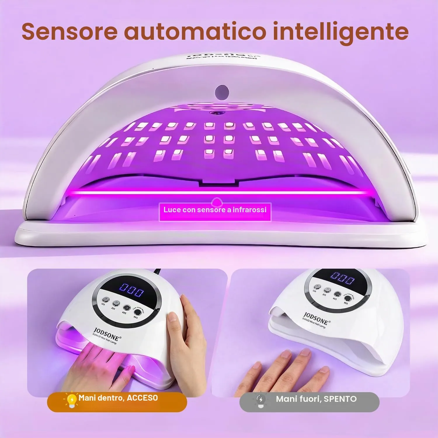 Jodsone X20 lampada unghie UV LED 320W 72 LED professionale