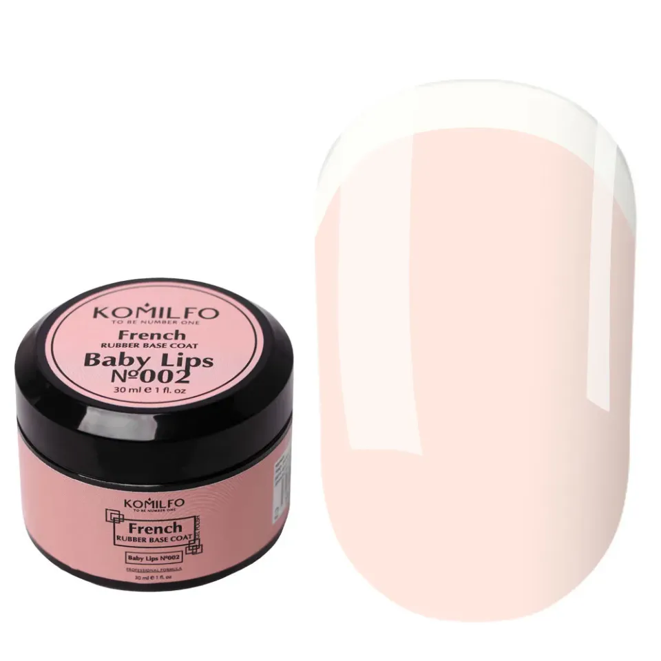 Komilfo French Rubber Base 002 smalto semipermanente 30 ml Baby Lips
