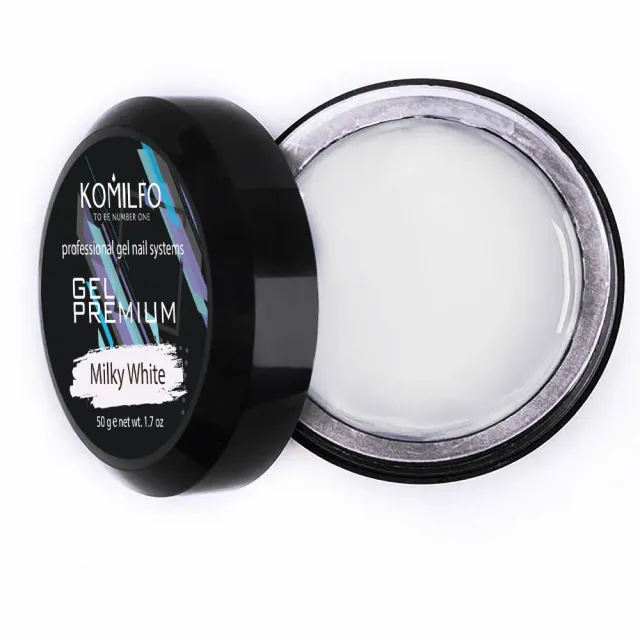 Komilfo Gel Premium Milky White gel unghie bianco latte 50 g