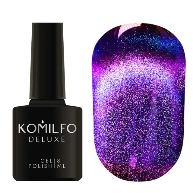 Komilfo 9D Cat's Eye 004 smalto magnetico blu viola 8 ml riflesso