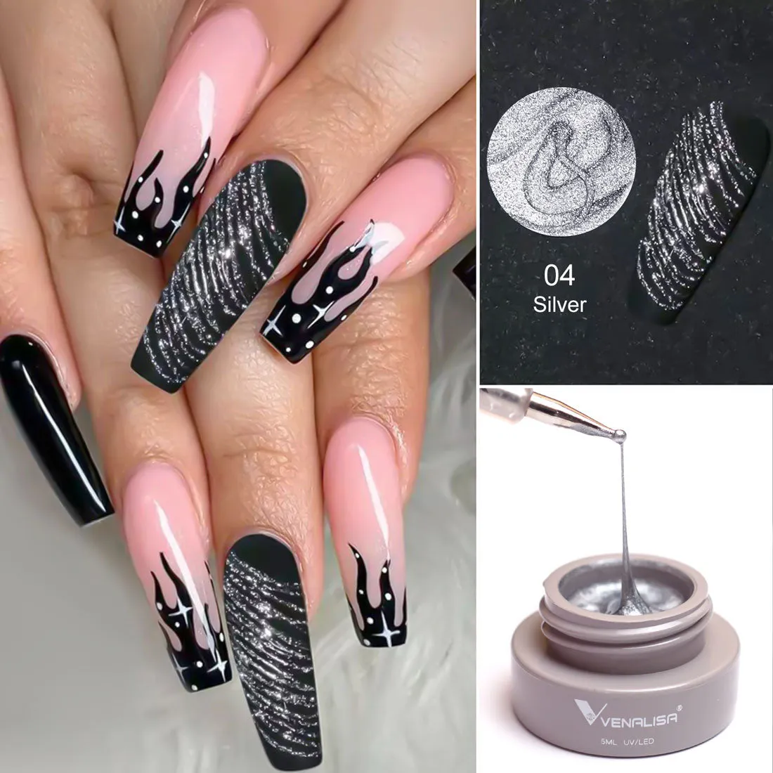 Venalisa Spider Gel Z0718 painting gel 12pz effetto filo