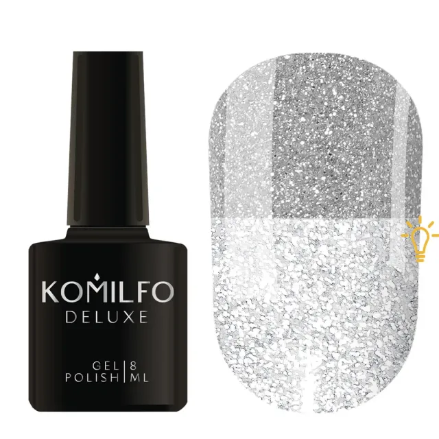 Komilfo Luminous L001 smalto semipermanente argento flash 8 ml