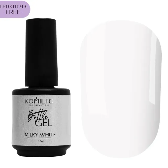 Komilfo Bottle Gel Milky White 15 ml latte HEMA free