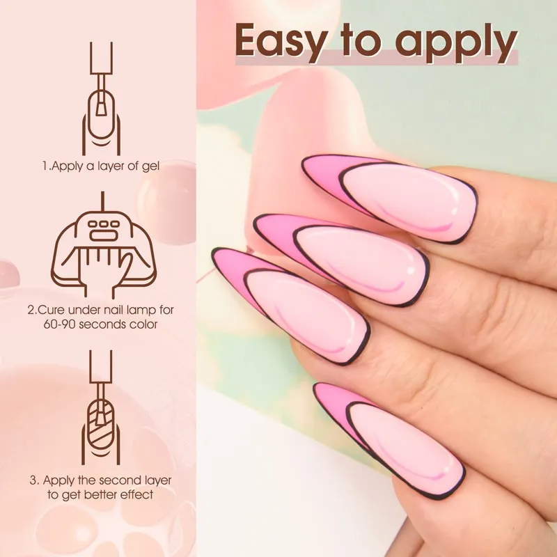 Venalisa Set Smalto Semipermanente Pink 6 colori 7,5ml hema free