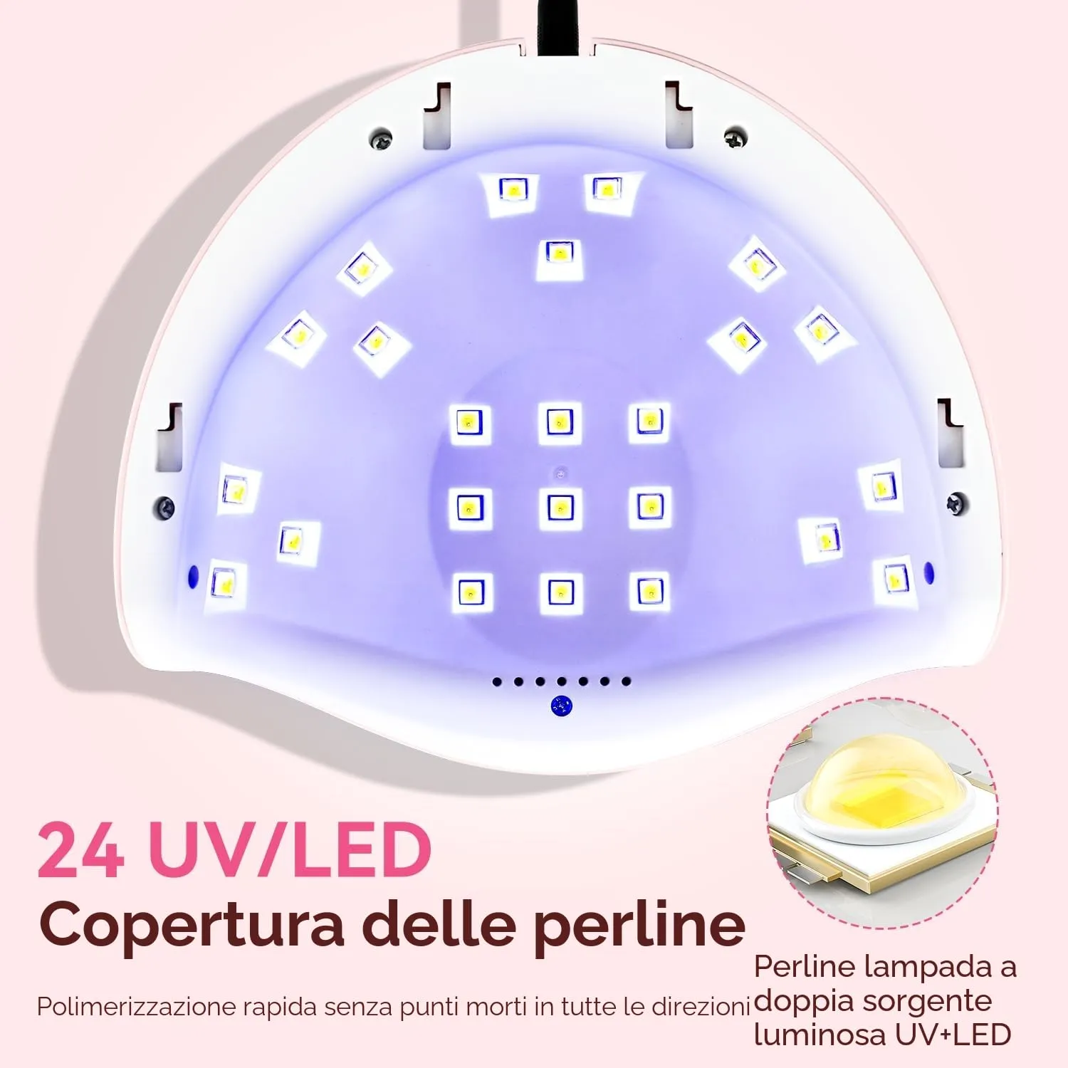 Jodsone O5 lampada UV LED unghie rosa 24 LED
