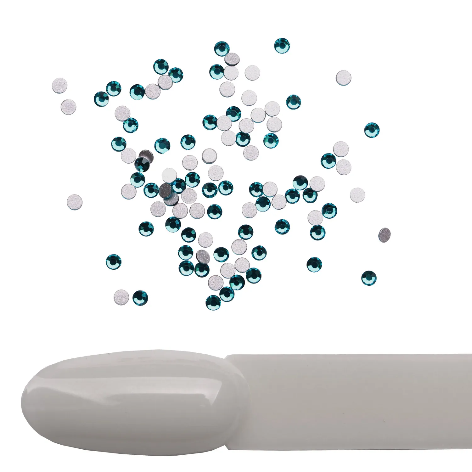 Komilfo strass unghie zircone blu misura 4 da 100 pz