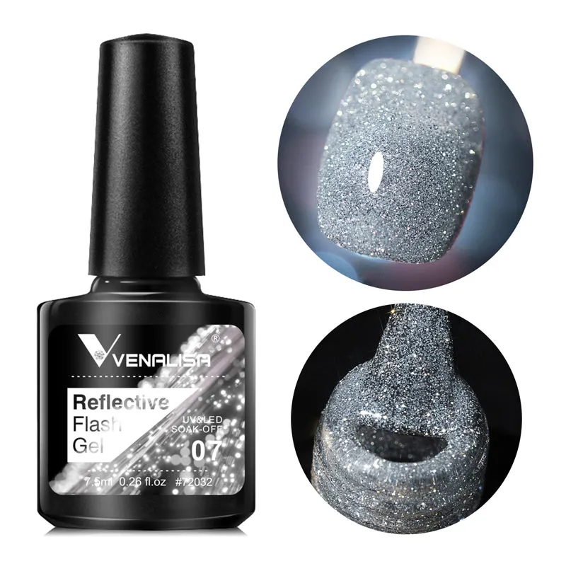 Venalisa Reflective Neon Disco smalto gel glitter 12 colori