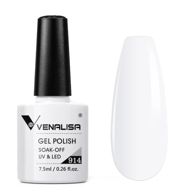 Venalisa 914 Pure White smalto gel bianco 7,5ml coprente