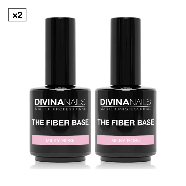 Diva Nails The Fiber Base 03 Milky Rose base 2x15ml rosa latte set