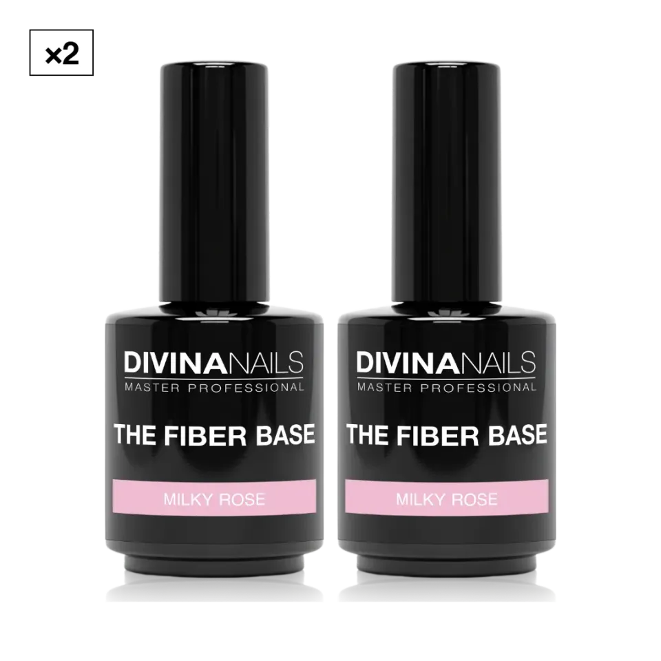 Diva Nails The Fiber Base 03 Milky Rose base 2x15ml rosa latte set