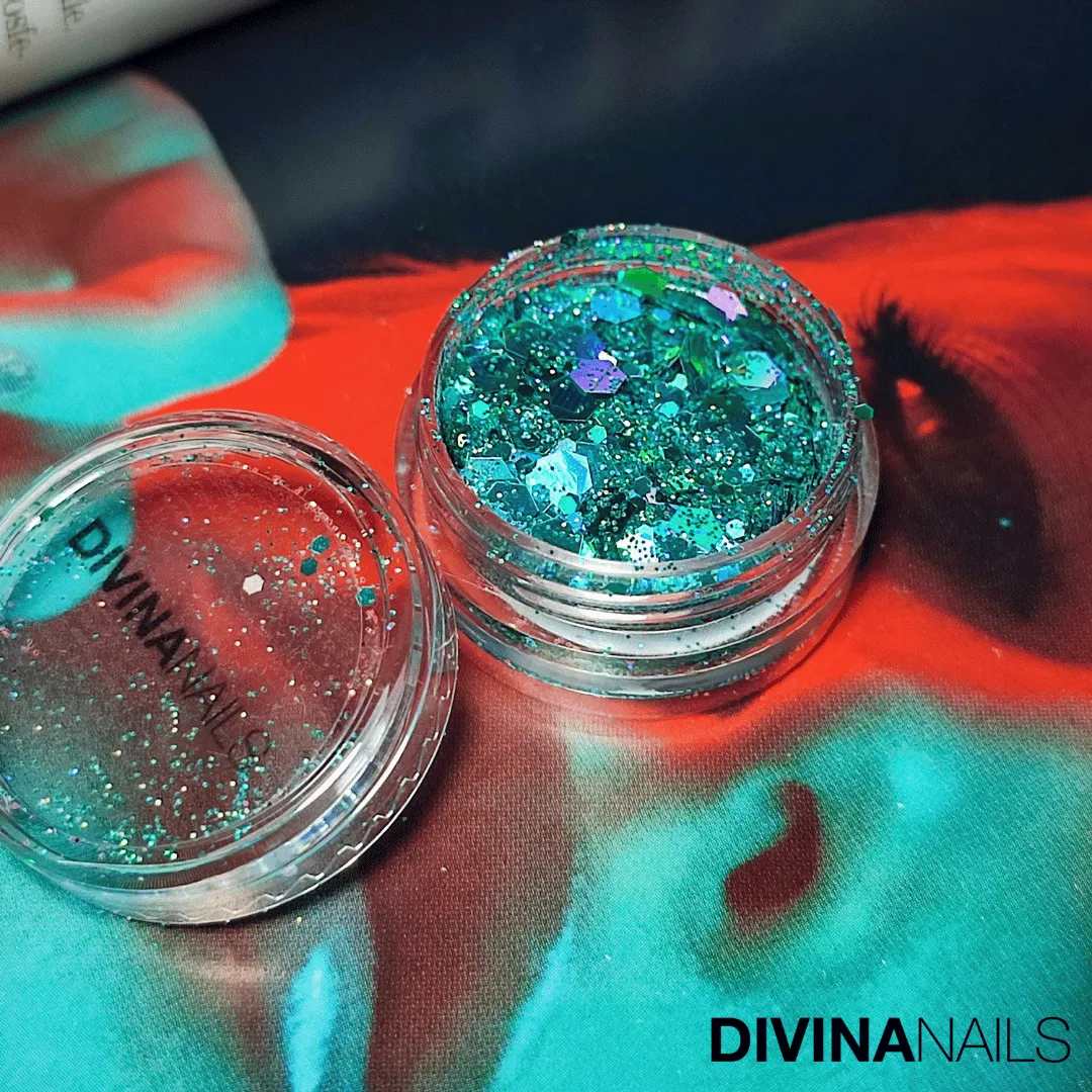Diva Nails Holo Flakes Amazona Parrot glitter 2g verde