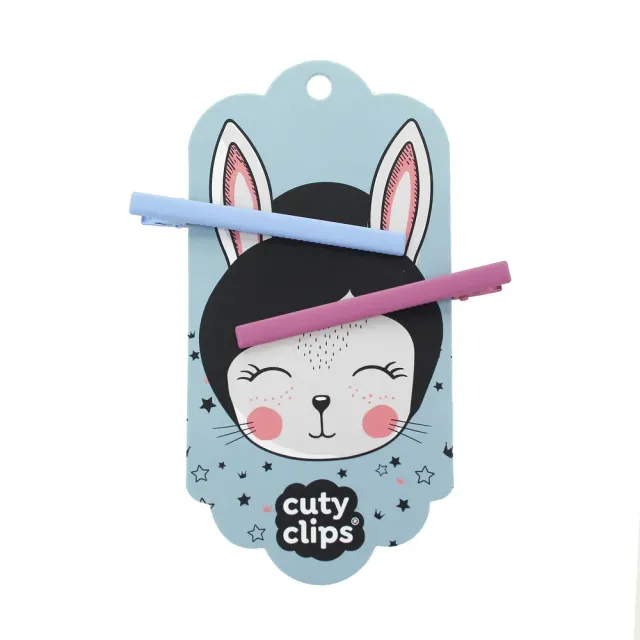 Snails Cuty Clips Moon Rabbit mollette blu rosa 2 pz