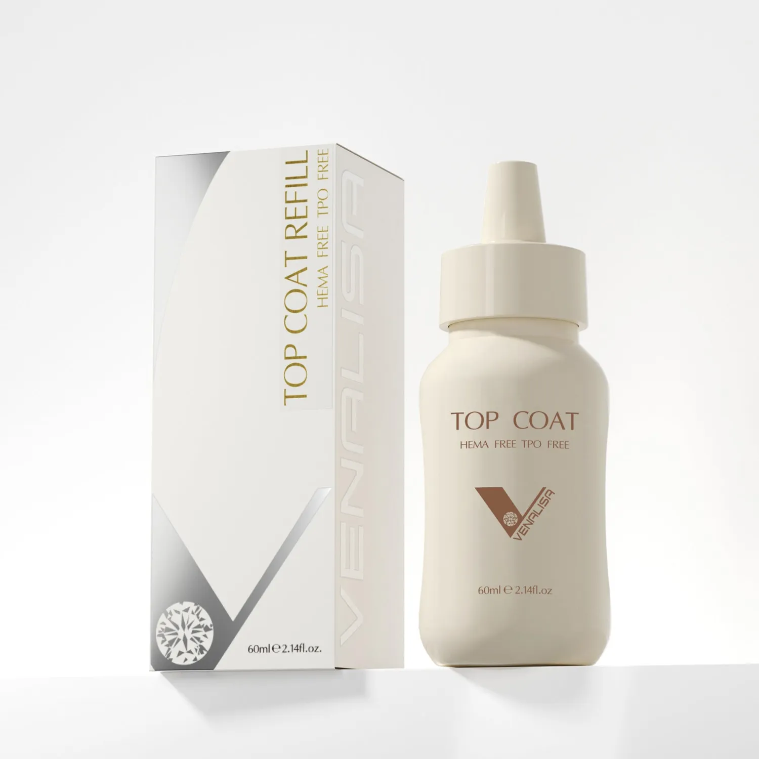 Venalisa Top Coat Gel Refill 60ml Lucido Hema TPO Free