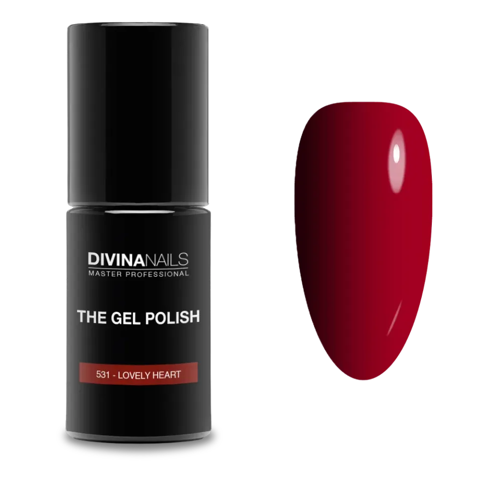 Diva Nails The Gel Polish 531 Lovely Heart semipermanente 8ml rosso coprente