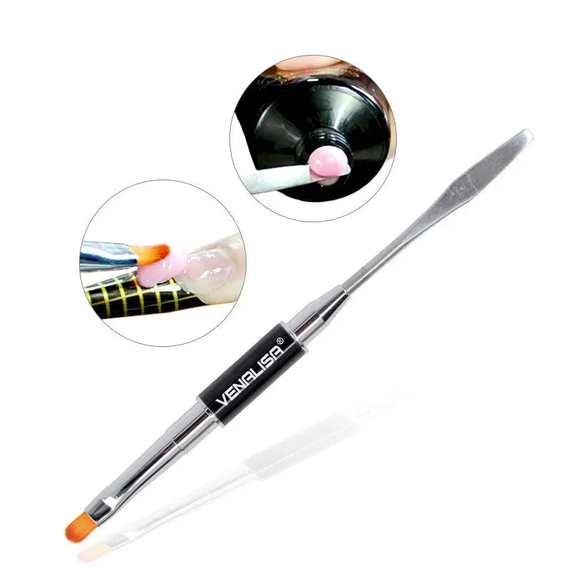 Venalisa Nail Brush pennello unghie doppia punta nero